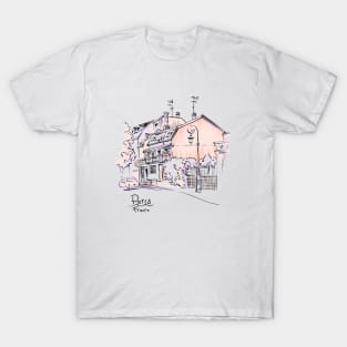 Typical Parisian house, France T-Shirt